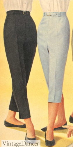 1960s/1970s Girls White, Yellow and Gray Capri Pants, Size 6/8 -  Canada