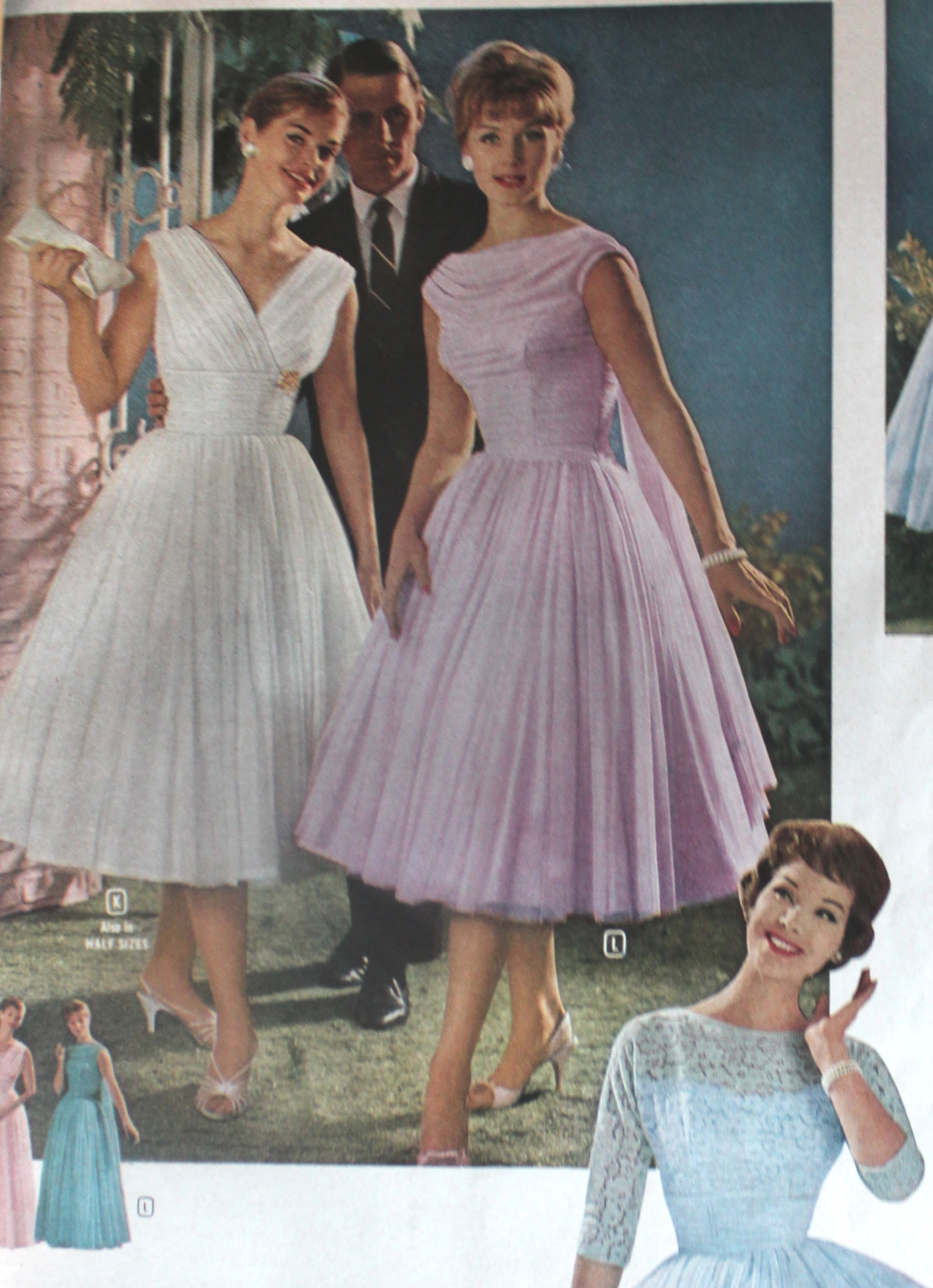 1960 Tulle Formal Dresses 
