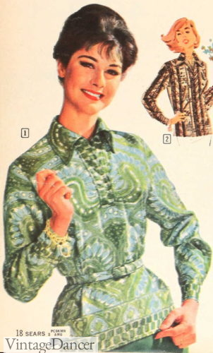1960 tunic shirt blouse