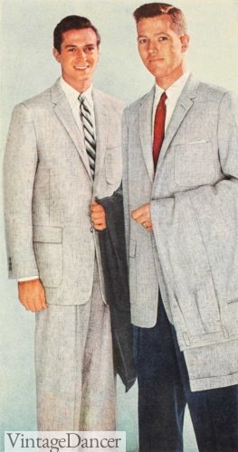 1960 young men's splashtone two buttonsuits