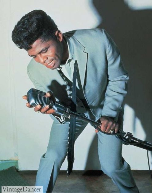 1960 James Brown wears a robins egg blue suit