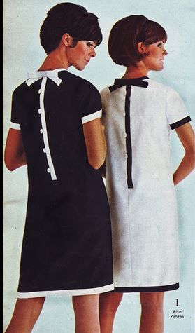 1960s Black and white is always mod dresses