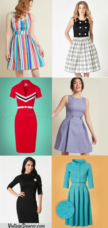 60 dresses, Jackie O style, Swing dresses, Suits, Shifts and Mod