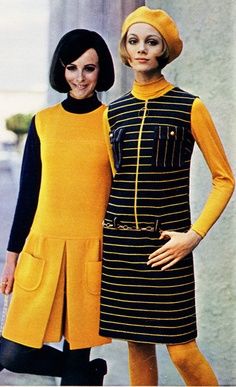 1960s dresses yellow black