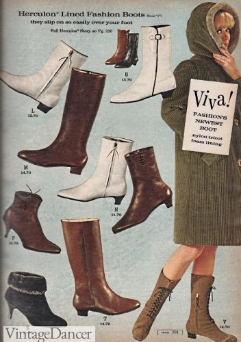 Mid 60s low heel boots and booties for winter