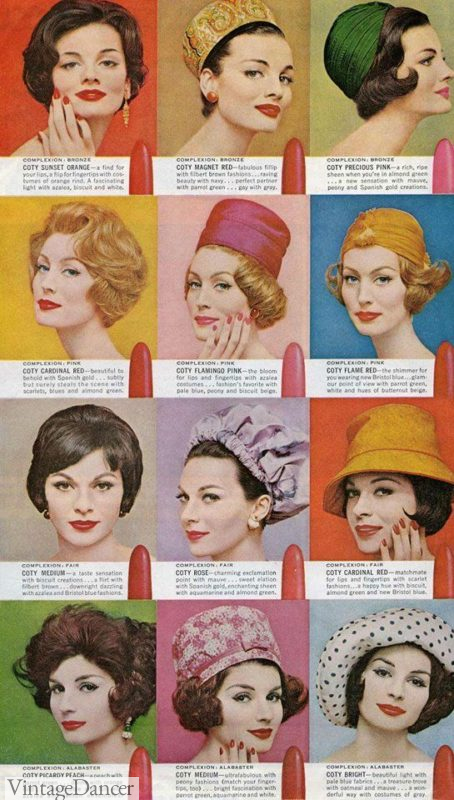 Early 60s makeup and lipstick colors