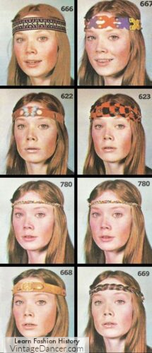 1960s hippie headbands