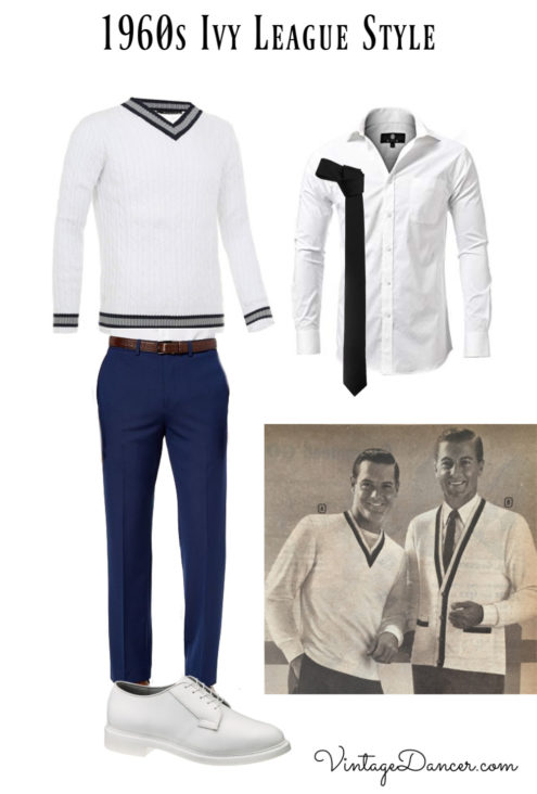 Men's 60s Ivy League outfit 1960s outfits for men guys male