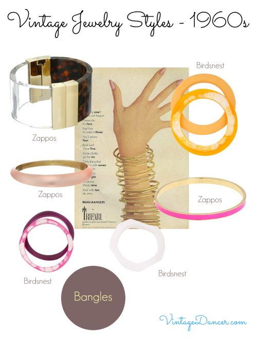 1960s jewelry styles: bangles
