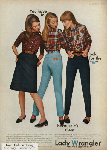 1960s jeans Lady Wrangler jeans ad