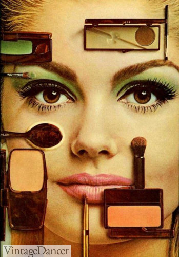 Late 60s powders makeup beauty looks