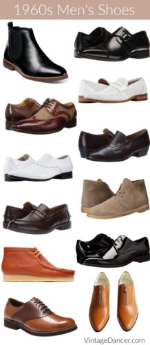 60s shoes, men's mod shoes and boots