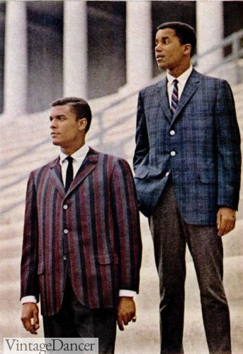 1960s, boater stripe and plaid sportcoats
