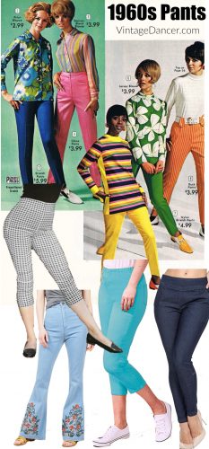 1960s pants, carpi, jeans, trousers, bell bottoms and more 1960s fashion.