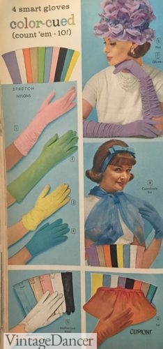 1960s pastel gloves