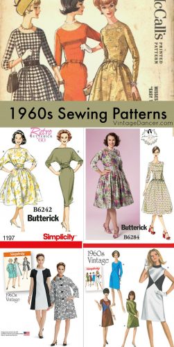 Pin This! 1960s Sewing Patterns. Over 100 vintage reproductions '60s sewing patterns at VintageDancer