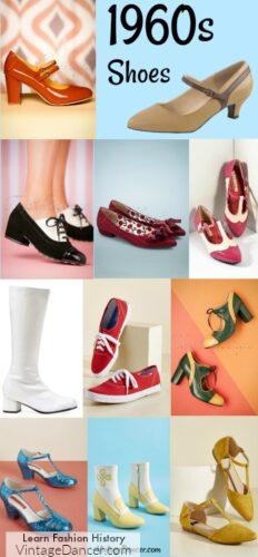 Shop 1960s style shoes and boots, 60s shoes, sixties shoes for women girls
