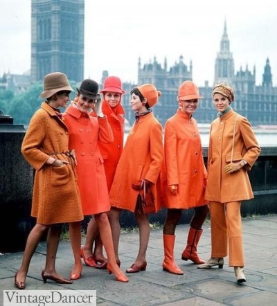 orange 60s dress