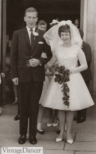 Early 1960s swing wedding dress