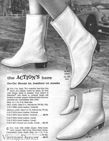 White half boots 1960s
