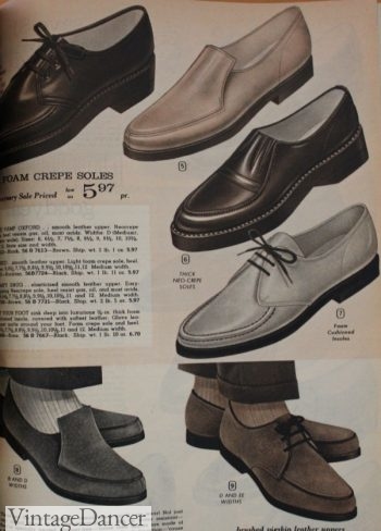 1961 men's oxfords and loafer shoes