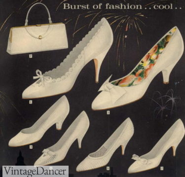 1960s wedding shoes bridal heels