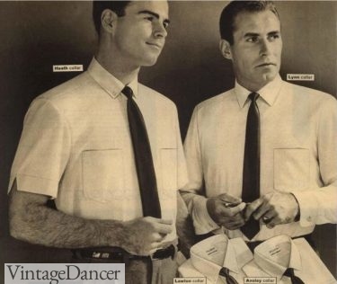 1961 men's short sleeve and two pocket dress shirts