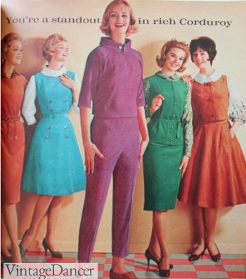 The 1960s: More pants, looser tops, shorter skirts. Freedom in moderation. 