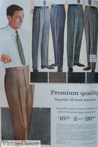1960s mens pants trousers, 1961