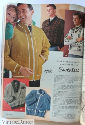 1960s vintage mens sweaters.