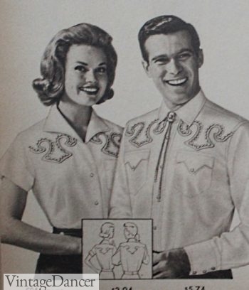 1961 Matching western shirts, country shirts,