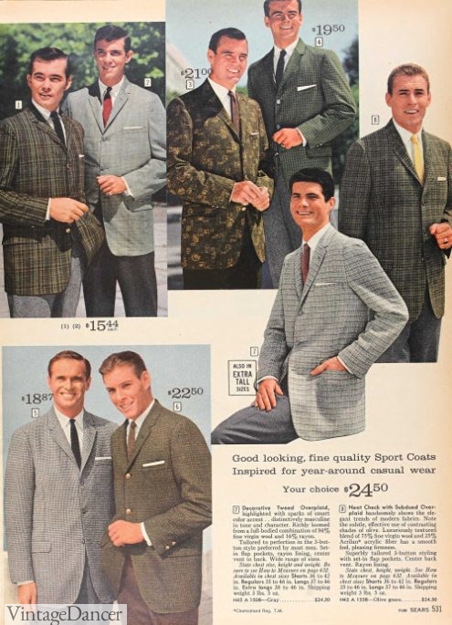 1961 summer sport coats, light colors