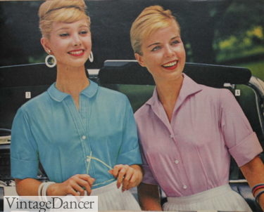 1961 small peterpan and Italian collar blouses