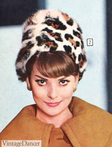 1960s fur hat leopard print 1961