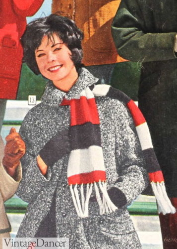 1961 stripe knit scarf