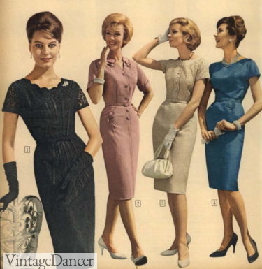 1962 ladies sheath dresses pencil dresses wiggle dresses