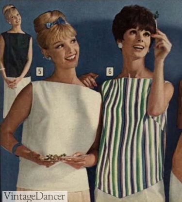 1962 modest shell tops
