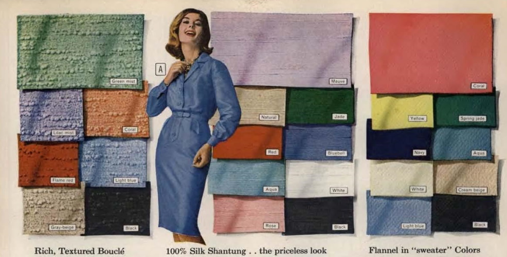 1960s Colors and Fabrics Women's Fashion