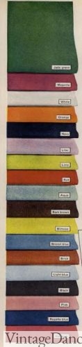 1962 solid colors fashion fabric colours