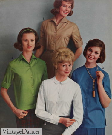 1962 blouses-Italian, open peterpan, small peterpan, and collarless blouses