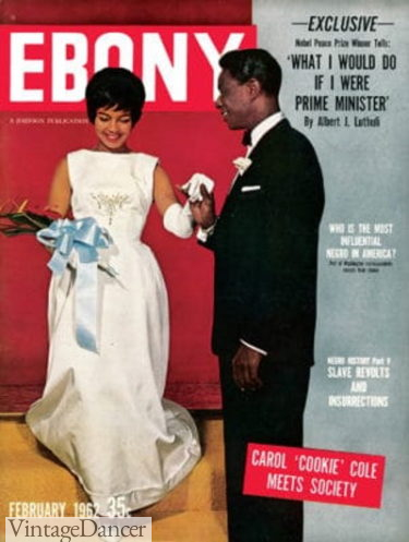 1962 Black bride and groom Wedding Dress