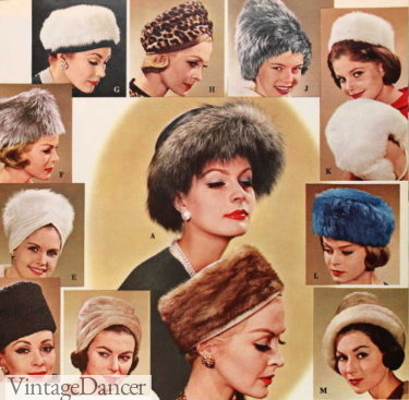 1962 fur hats 1960s hats women