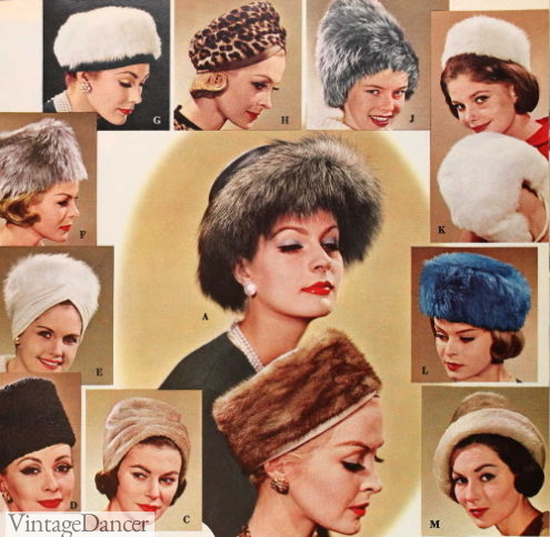1960s fur hats women winter hats 1962