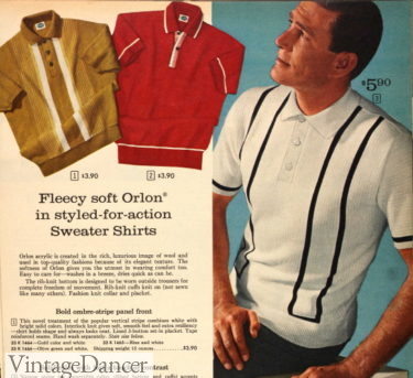 1962 stripe knit polo shirts