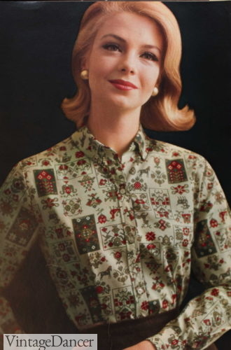 1963 country print shirt