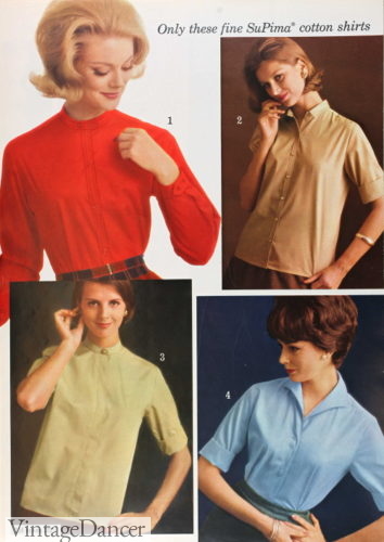 1963 blouses collarless