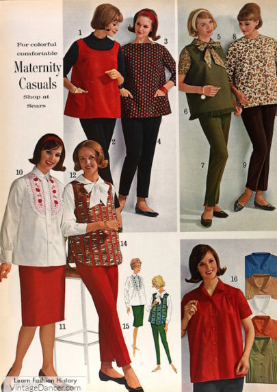 1960s maternity clothes fashion outfits vintage pregnancy clothing 