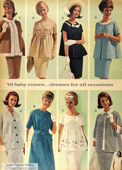 Vintage maternity clothes 1960s fashion 