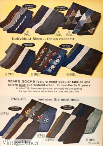 1963 men's dress socks