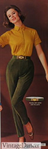 1960s women's pants 1963 corduroy pants